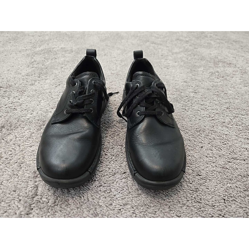 Ecco Shoes Mens 10 Black Oxford Lace Up Leather Low Top Dress Casual